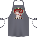 Christmas Maltese Funny Santa Paws Xmas Cotton Apron 100% Organic Steel