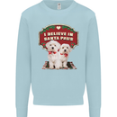 Christmas Maltese Funny Santa Paws Xmas Kids Sweatshirt Jumper Light Blue