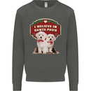 Christmas Maltese Funny Santa Paws Xmas Kids Sweatshirt Jumper Storm Grey
