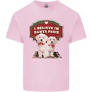 Christmas Maltese Funny Santa Paws Xmas Kids T-Shirt Childrens Light Pink