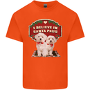 Christmas Maltese Funny Santa Paws Xmas Kids T-Shirt Childrens Orange