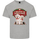 Christmas Maltese Funny Santa Paws Xmas Kids T-Shirt Childrens Sports Grey