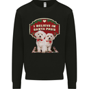 Christmas Maltese Funny Santa Paws Xmas Mens Sweatshirt Jumper Black