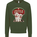 Christmas Maltese Funny Santa Paws Xmas Mens Sweatshirt Jumper Forest Green