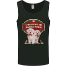 Christmas Maltese Funny Santa Paws Xmas Mens Vest Tank Top Black