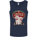 Christmas Maltese Funny Santa Paws Xmas Mens Vest Tank Top Navy Blue