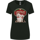 Christmas Maltese Funny Santa Paws Xmas Womens Wider Cut T-Shirt Black