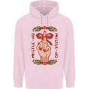 Christmas Mistle No Funny Bah Humbug Childrens Kids Hoodie Light Pink