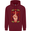 Christmas Mistle No Funny Bah Humbug Childrens Kids Hoodie Maroon