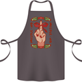 Christmas Mistle No Funny Bah Humbug Cotton Apron 100% Organic Dark Grey