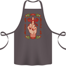 Christmas Mistle No Funny Bah Humbug Cotton Apron 100% Organic Dark Grey