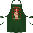 Christmas Mistle No Funny Bah Humbug Cotton Apron 100% Organic Forest Green