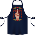 Christmas Mistle No Funny Bah Humbug Cotton Apron 100% Organic Navy Blue