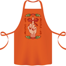 Christmas Mistle No Funny Bah Humbug Cotton Apron 100% Organic Orange