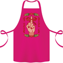 Christmas Mistle No Funny Bah Humbug Cotton Apron 100% Organic Pink
