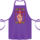Christmas Mistle No Funny Bah Humbug Cotton Apron 100% Organic Purple