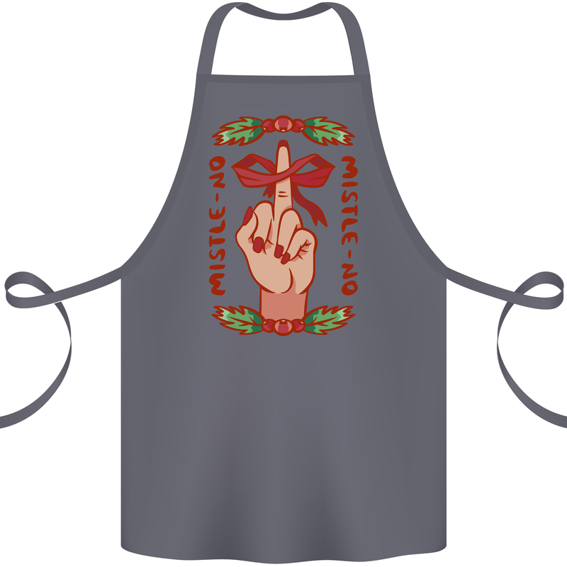 Christmas Mistle No Funny Bah Humbug Cotton Apron 100% Organic Steel