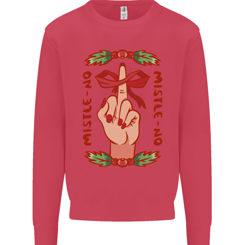 Christmas Mistle No Funny Bah Humbug Kids Sweatshirt Jumper Heliconia