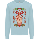 Christmas Mistle No Funny Bah Humbug Kids Sweatshirt Jumper Light Blue