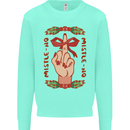 Christmas Mistle No Funny Bah Humbug Kids Sweatshirt Jumper Peppermint