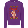 Christmas Mistle No Funny Bah Humbug Kids Sweatshirt Jumper Purple
