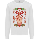Christmas Mistle No Funny Bah Humbug Kids Sweatshirt Jumper White