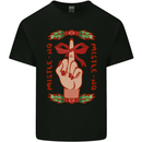 Christmas Mistle No Funny Bah Humbug Kids T-Shirt Childrens Black