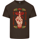 Christmas Mistle No Funny Bah Humbug Kids T-Shirt Childrens Chocolate