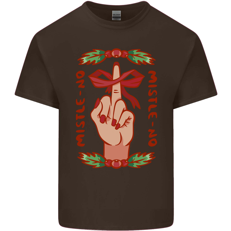Christmas Mistle No Funny Bah Humbug Kids T-Shirt Childrens Chocolate