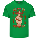 Christmas Mistle No Funny Bah Humbug Kids T-Shirt Childrens Irish Green