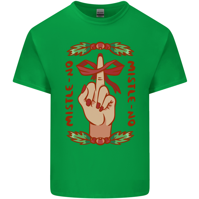 Christmas Mistle No Funny Bah Humbug Kids T-Shirt Childrens Irish Green