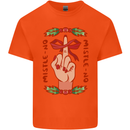 Christmas Mistle No Funny Bah Humbug Kids T-Shirt Childrens Orange