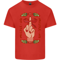 Christmas Mistle No Funny Bah Humbug Kids T-Shirt Childrens Red