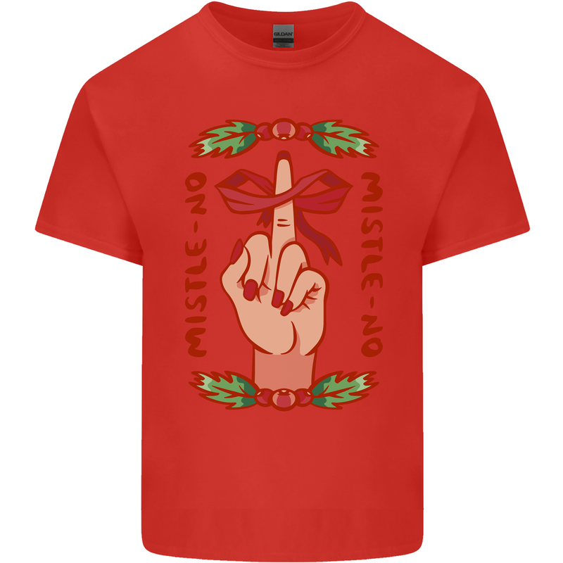 Christmas Mistle No Funny Bah Humbug Kids T-Shirt Childrens Red