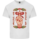Christmas Mistle No Funny Bah Humbug Kids T-Shirt Childrens White