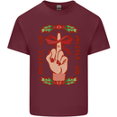 Christmas Mistle No Funny Bah Humbug Mens Cotton T-Shirt Tee Top Maroon