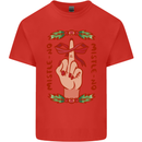 Christmas Mistle No Funny Bah Humbug Mens Cotton T-Shirt Tee Top Red