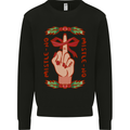 Christmas Mistle No Funny Bah Humbug Mens Sweatshirt Jumper Black