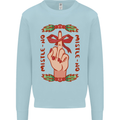 Christmas Mistle No Funny Bah Humbug Mens Sweatshirt Jumper Light Blue