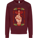 Christmas Mistle No Funny Bah Humbug Mens Sweatshirt Jumper Maroon