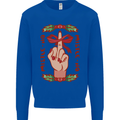 Christmas Mistle No Funny Bah Humbug Mens Sweatshirt Jumper Royal Blue