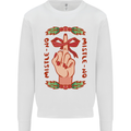 Christmas Mistle No Funny Bah Humbug Mens Sweatshirt Jumper White