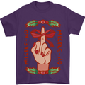 Christmas Mistle No Funny Bah Humbug Mens T-Shirt 100% Cotton Purple