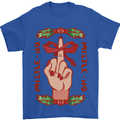 Christmas Mistle No Funny Bah Humbug Mens T-Shirt 100% Cotton Royal Blue