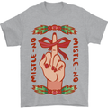 Christmas Mistle No Funny Bah Humbug Mens T-Shirt 100% Cotton Sports Grey