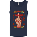 Christmas Mistle No Funny Bah Humbug Mens Vest Tank Top Navy Blue