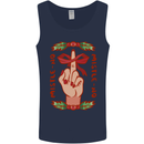 Christmas Mistle No Funny Bah Humbug Mens Vest Tank Top Navy Blue