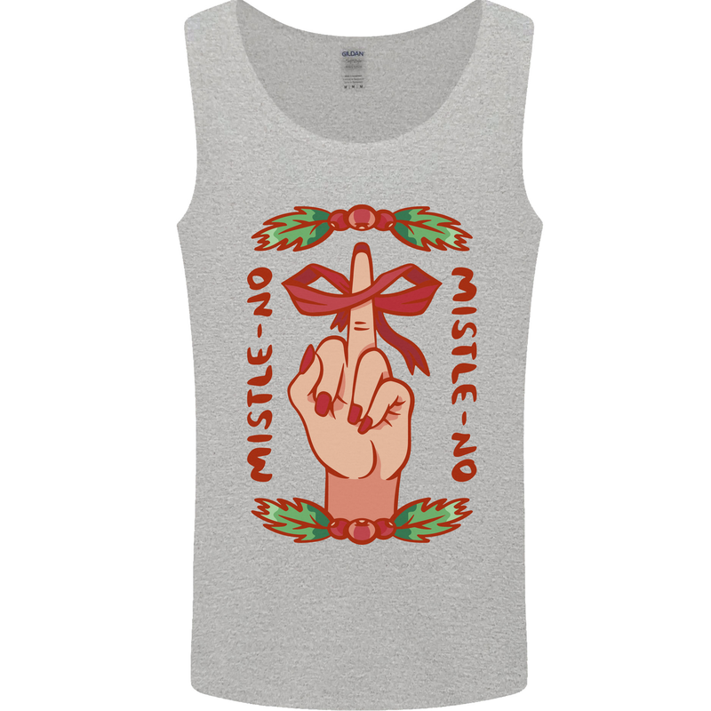 Christmas Mistle No Funny Bah Humbug Mens Vest Tank Top Sports Grey