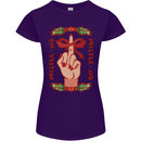 Christmas Mistle No Funny Bah Humbug Womens Petite Cut T-Shirt Purple