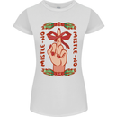 Christmas Mistle No Funny Bah Humbug Womens Petite Cut T-Shirt White